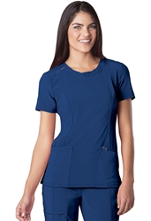 Womens Cherokee Infinity Round Neck Scrub Top - Royal Blue 