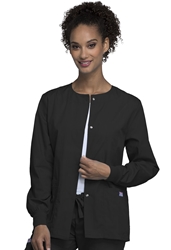 Womens Originals Snap Front Warm-Up Jacket - Black 