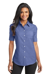 Ladies Short Sleeve Oxford Shirt 