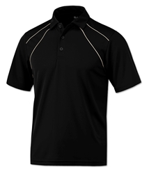 Mens Dual Line Cool-Tek Polo - Black 