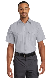 Short Sleeve Solid Ripstop Shirt - Grey 